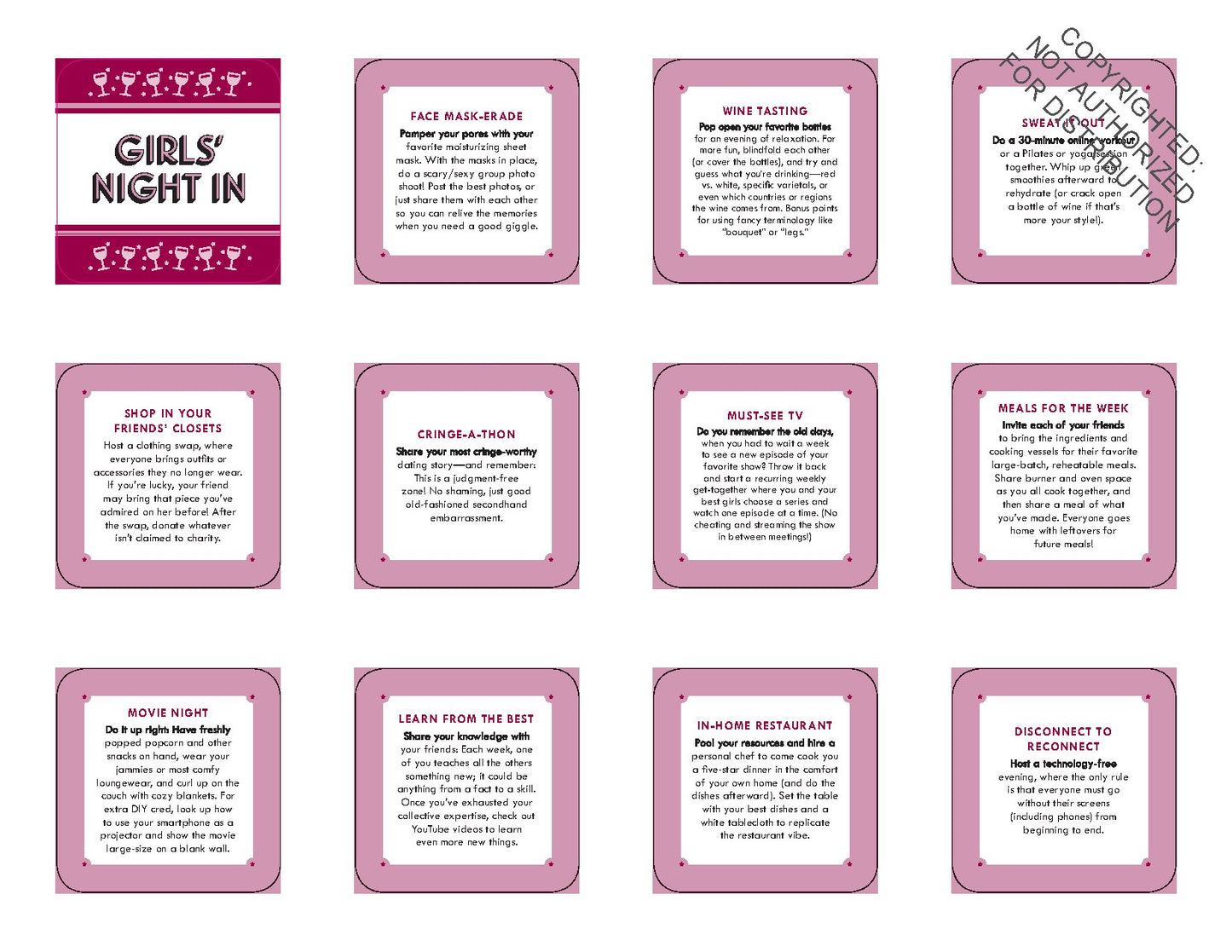 After Dinner Amusements Girls Night In