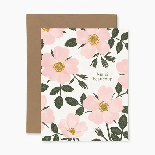 Roses "Merci beaucoup" Greeting Card