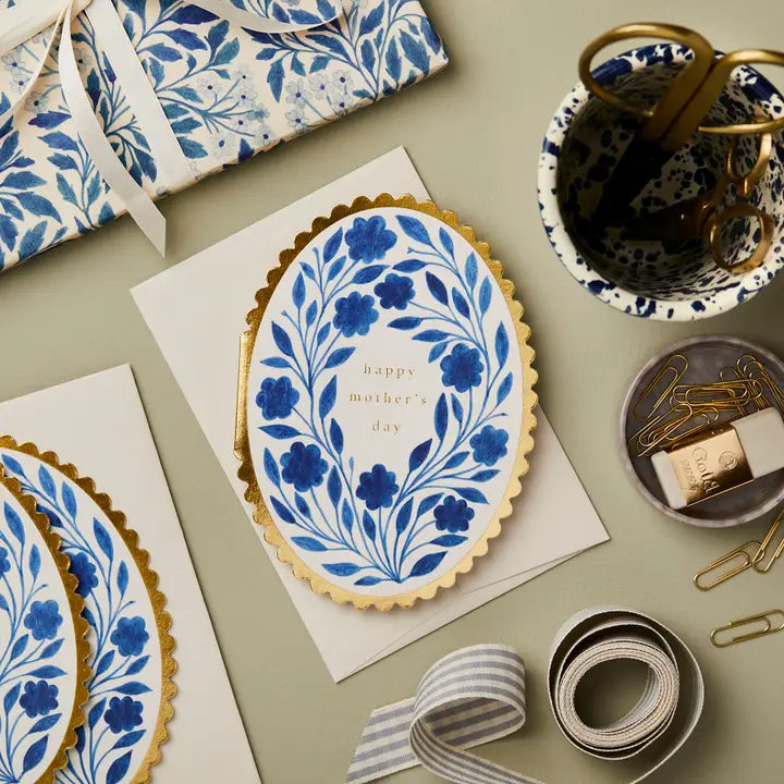 Delft Flora Happy Mother's Day Card