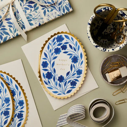 Delft Flora Happy Mother's Day Card