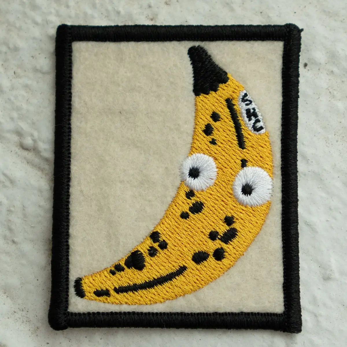 #23 Googly Banana Felt Sticky Patch