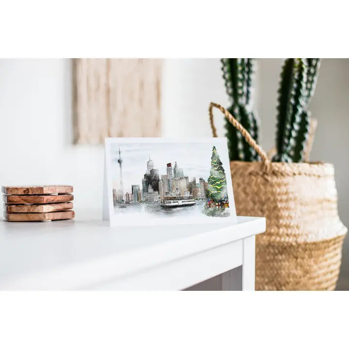 Winter Skyline Christmas Boxed Card