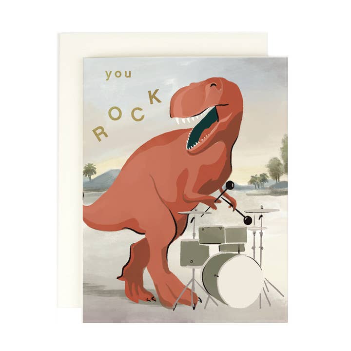 You Rock Dino Card