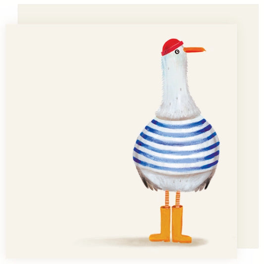 Seagull Fisherman Greeting Card