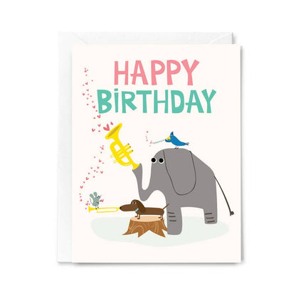 Happy Birthday Elephant Greeting Card