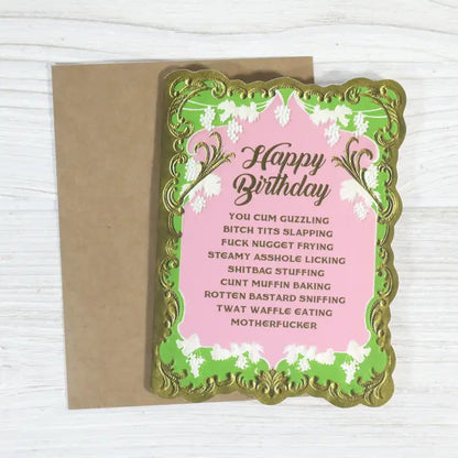 Happy Birthday Dirty Insult Greeting Card