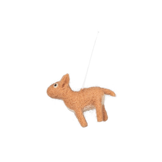 F77 - Felt Natural Mini Baby Reindeer Ornament