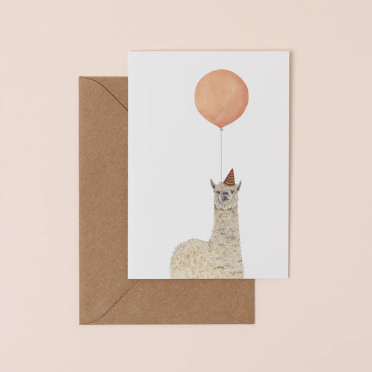 Balloon Animal Llama Card