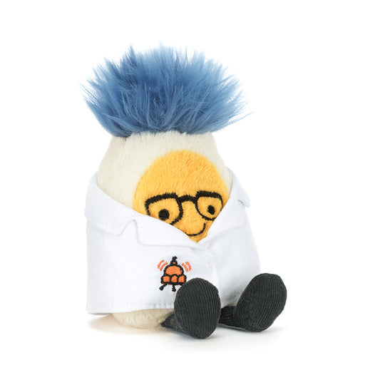 Amuseables Boiled Egg Scientist Outfit Plush Toy