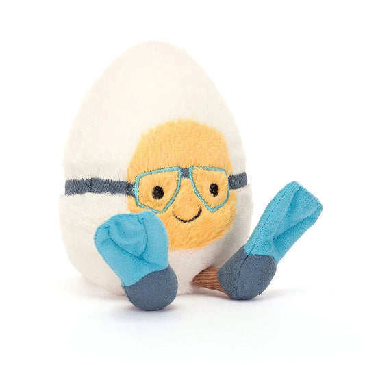 Amuseables Boiled Egg Scuba Plush Toy