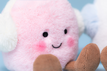 Amuseables Toastie Pink and White Marshmallows Plush Toy