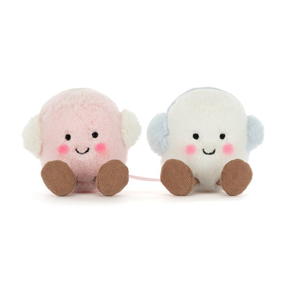 Amuseables Toastie Pink and White Marshmallows Plush Toy