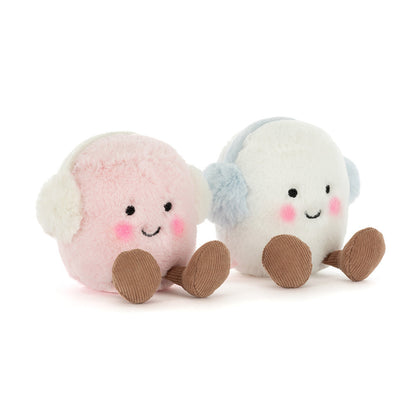 Amuseables Toastie Pink and White Marshmallows Plush Toy