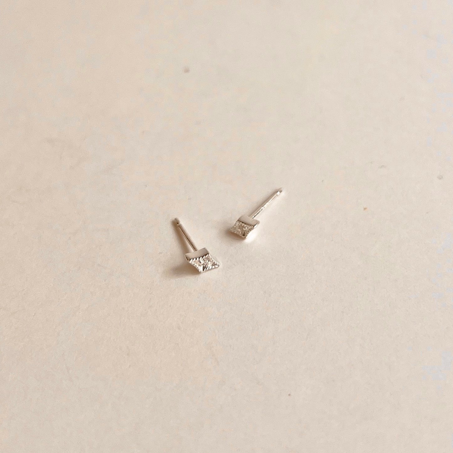 Vintage Tapered Diamond Shape CZ Studs