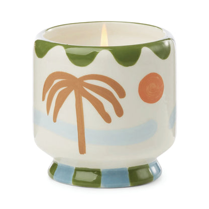 A Dopo Handpainted "Palm Tree" Ceramic - Lush Palms