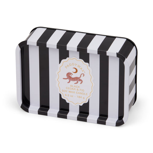 A Dopo Printed Tin Tiger Candle