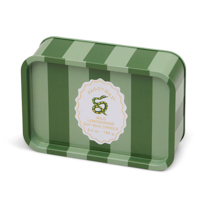A Dopo Printed Tin Snake Candle