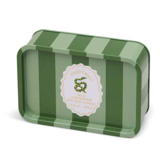 A Dopo Printed Tin Snake Candle