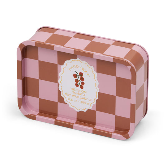 A Dopo Printed Tin Tomato Vine Candle