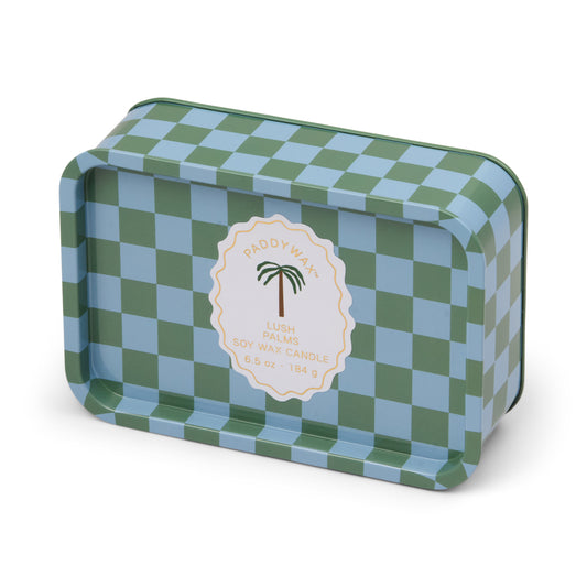 A Dopo Printed Tin Palm Candle