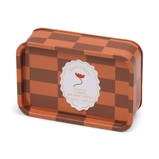 A Dopo Printed Tin Flower Candle