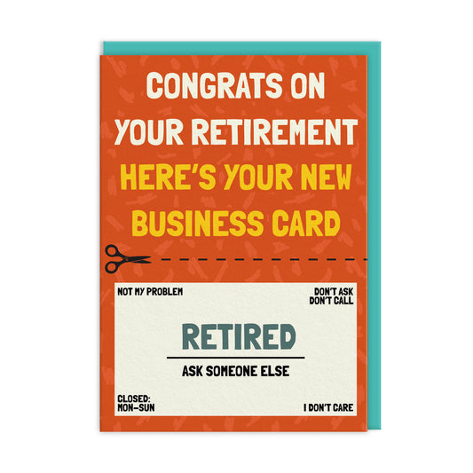 Retirement Business Card Card