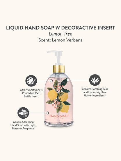 Lemon Tree Liquid Hand Soap with Decorative Insert