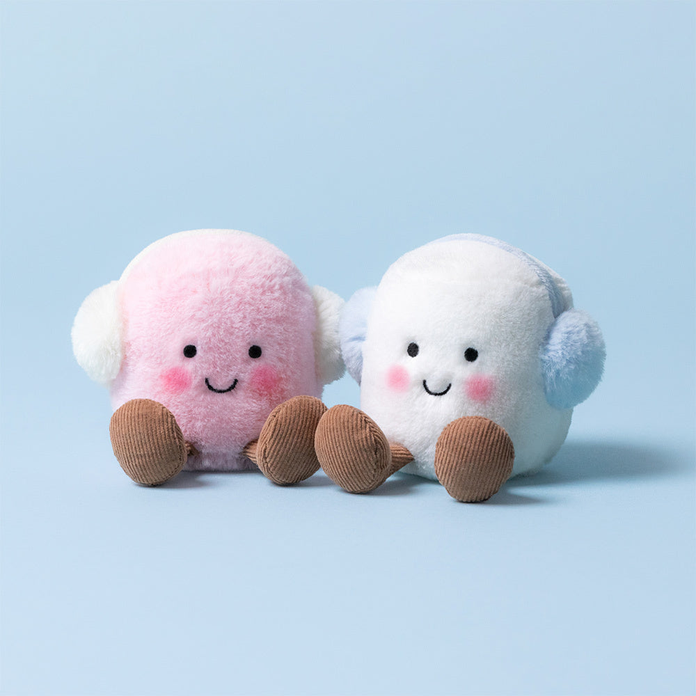 Amuseables Toastie Pink and White Marshmallows Plush Toy