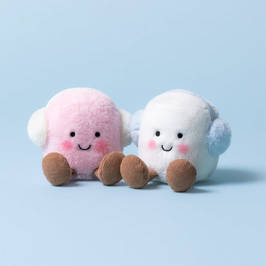 Amuseables Toastie Pink and White Marshmallows Plush Toy