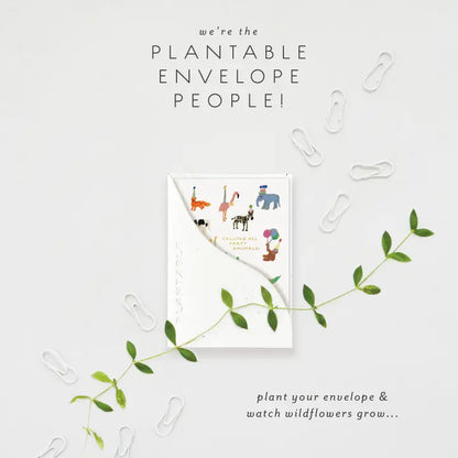Animal Party Sprout Mini Greeting Card