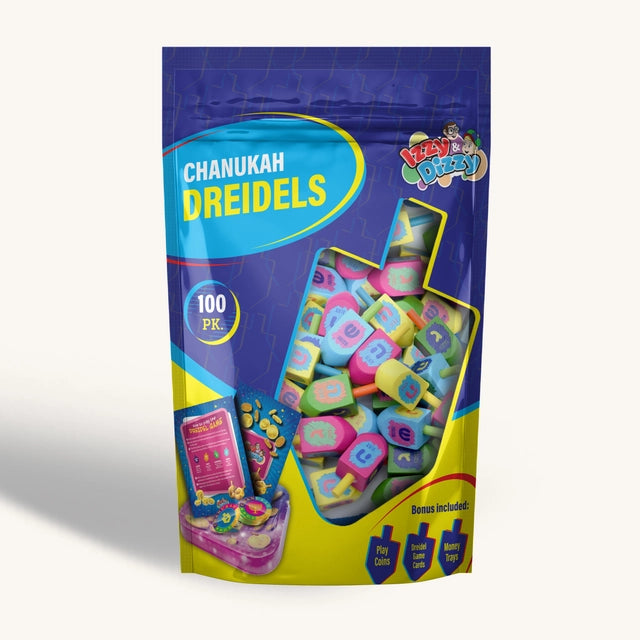 Assorted Colours Wood Dreidels Medium