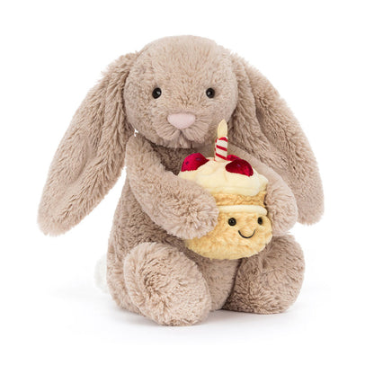 Bashful Beige Bunny 'Birthday' Plush Toy
