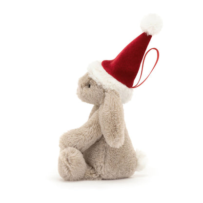 Bashful Christmas Bunny Ornament Plush Toy