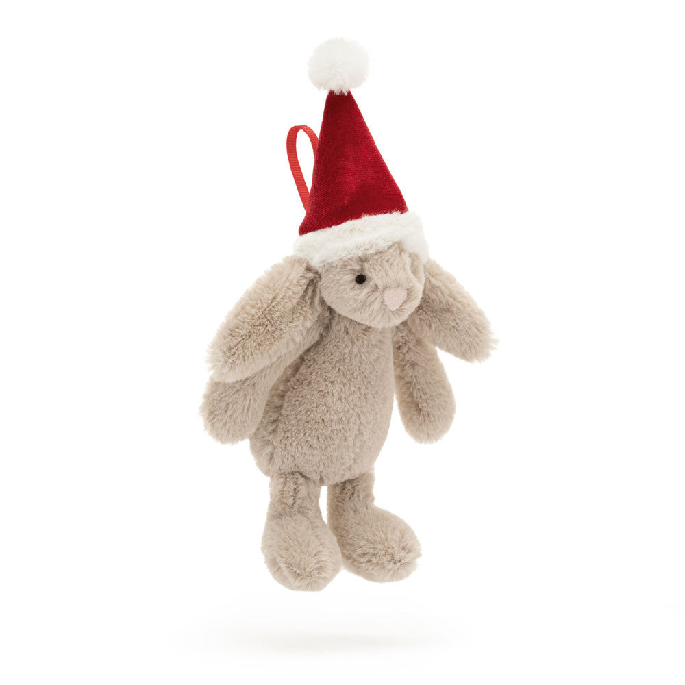 Bashful Christmas Bunny Ornament Plush Toy