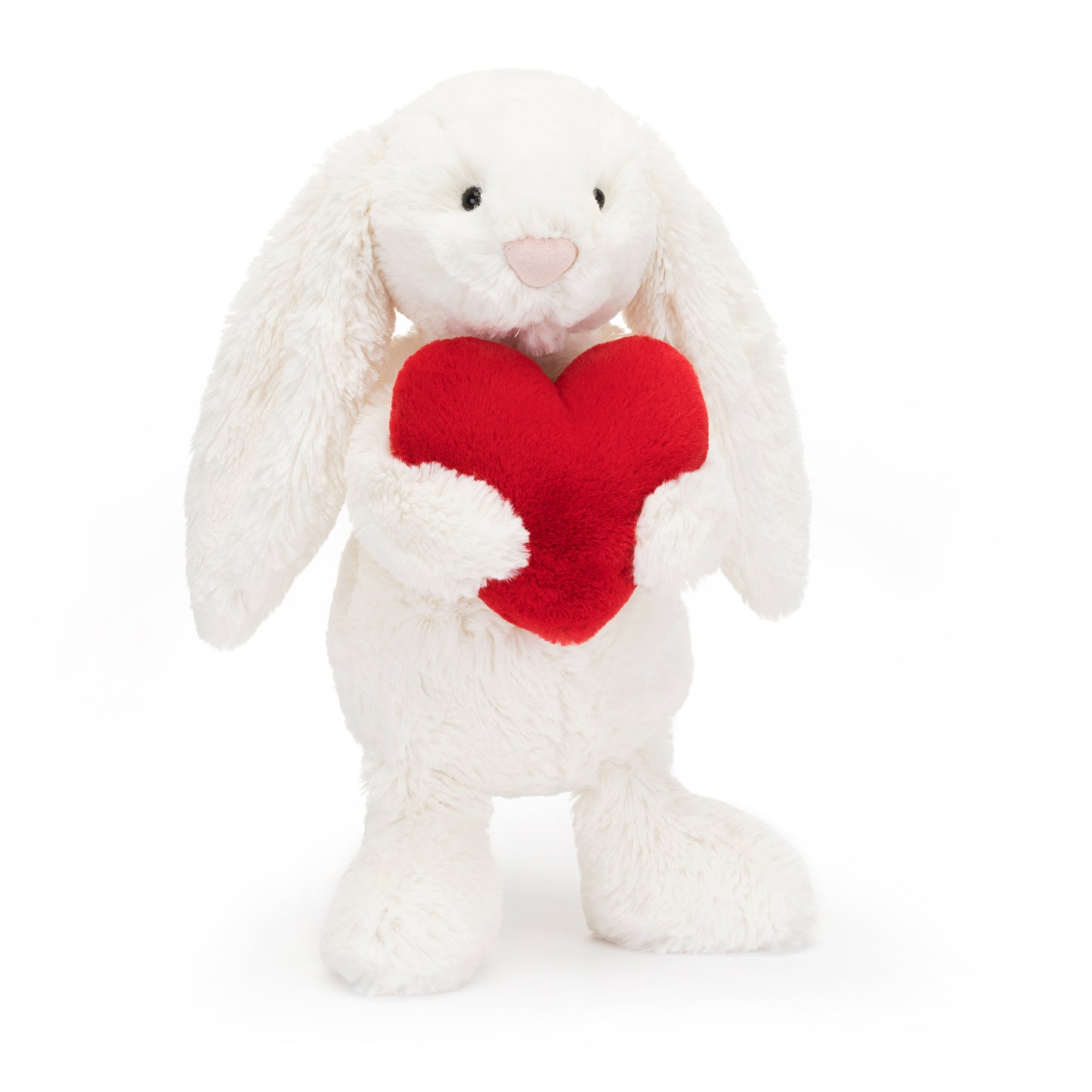 Bashful Red Love Heart Bunny Plush Toy