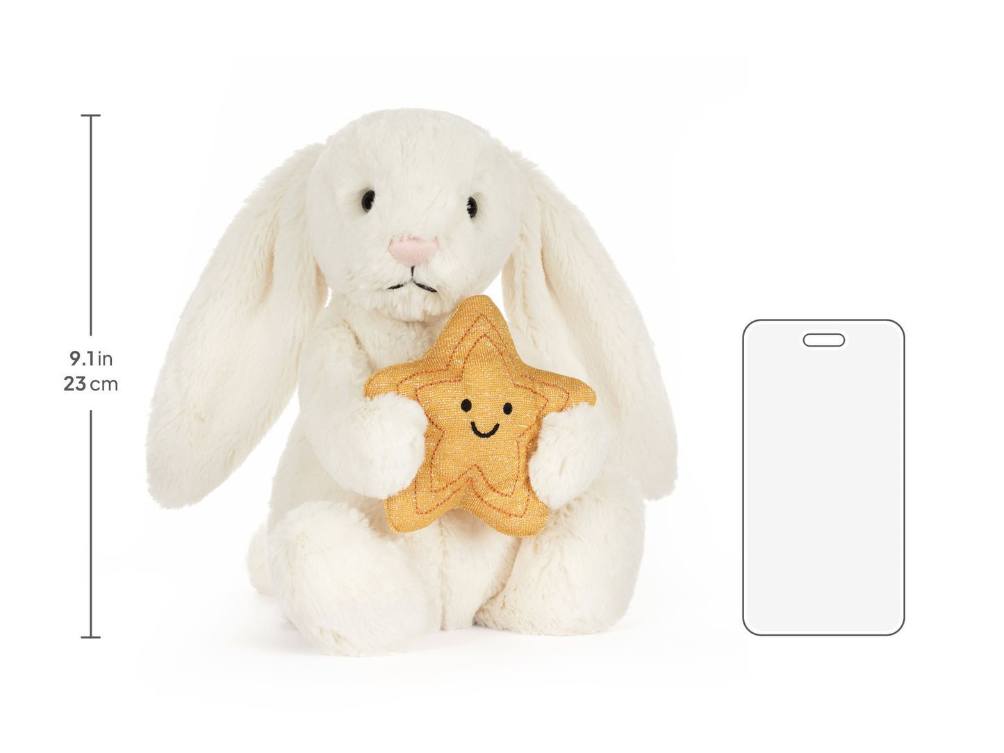 Cream Bunny With Star Plush Toy
