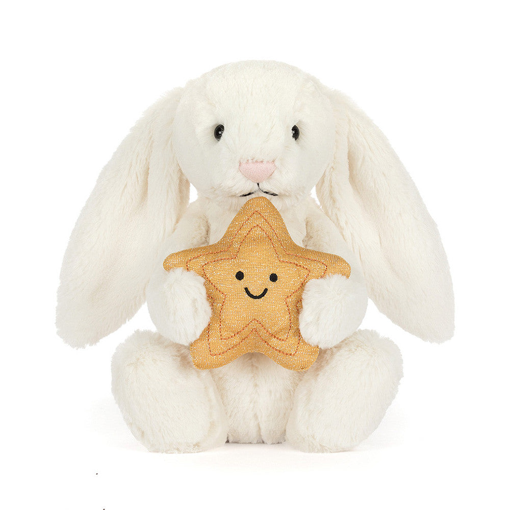 Cream Bunny With Star Plush Toy