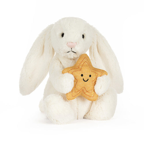 Cream Bunny With Star Plush Toy
