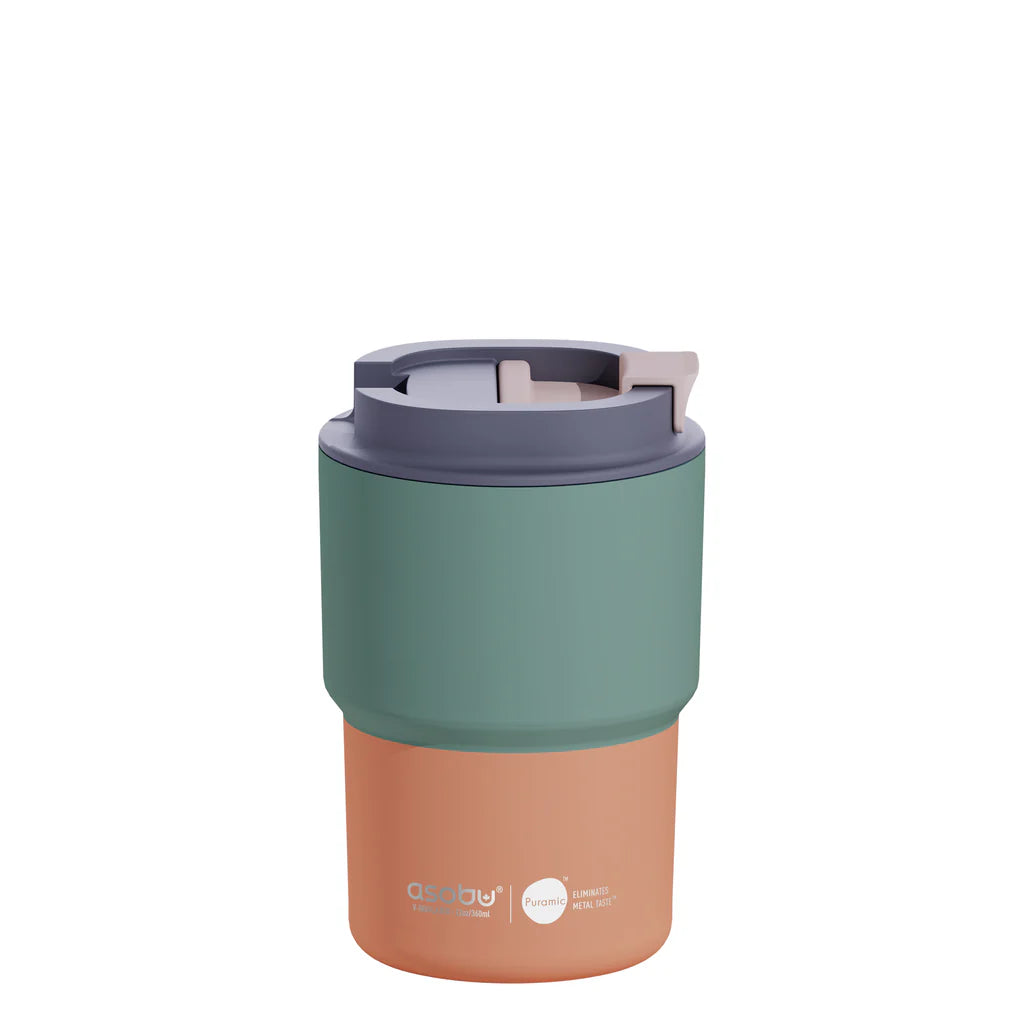 Coffee Express Pastel Green Short Travel Mug