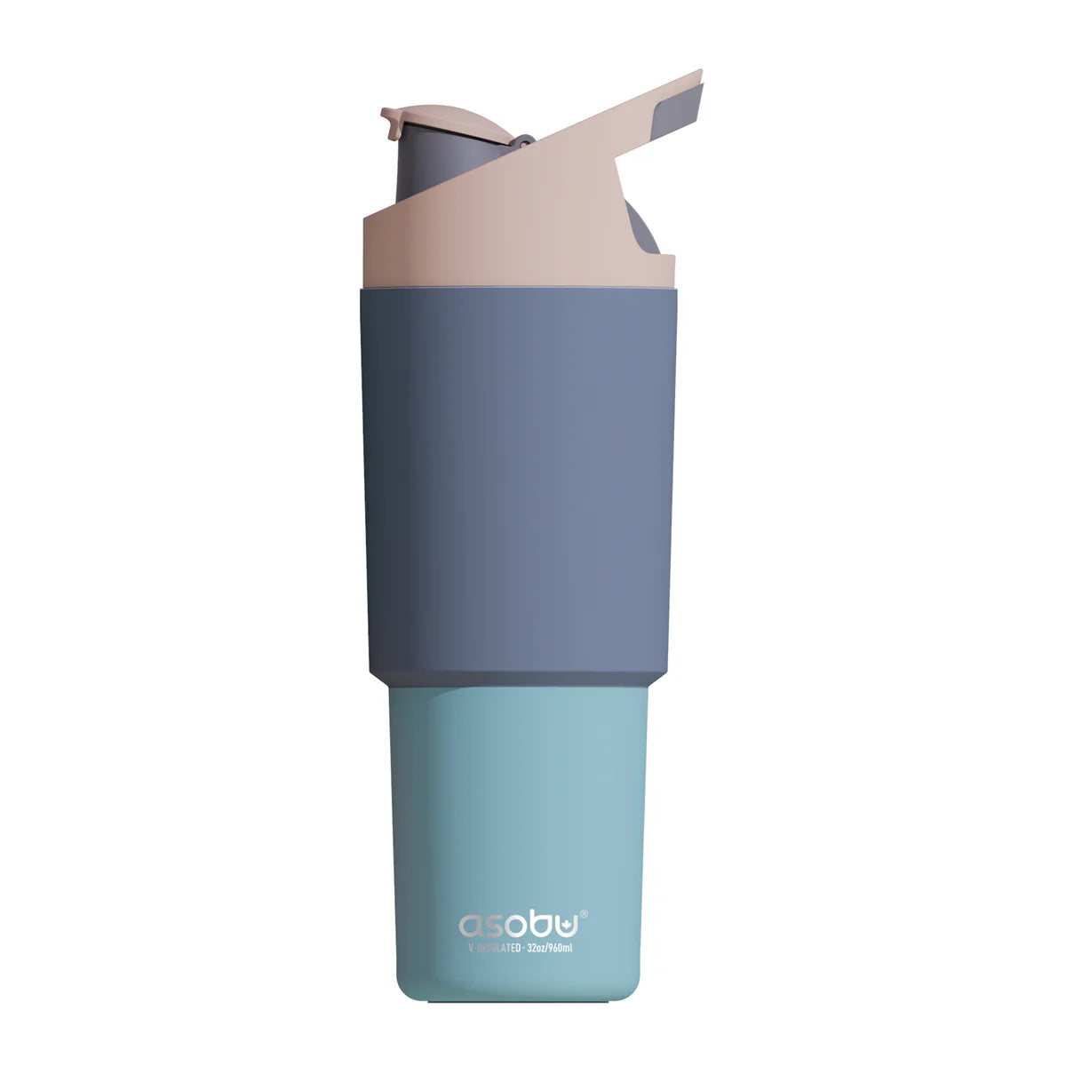 Cosmic Pastel Blue + Light Blue Travel Tumbler