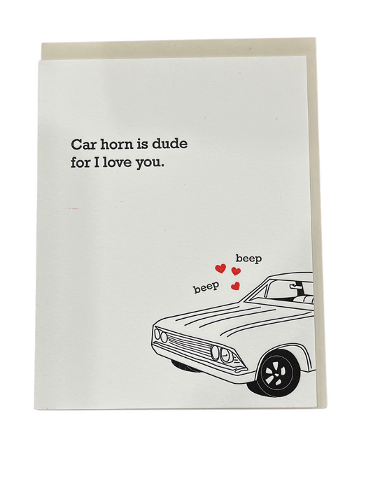 Car Horn Love Card