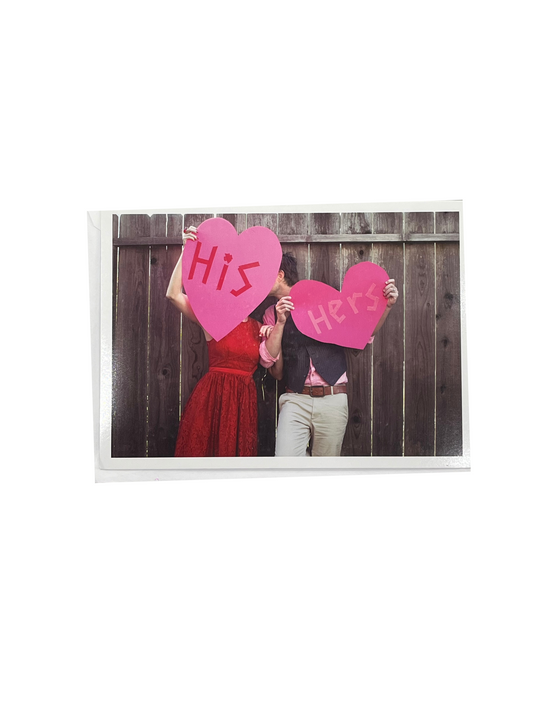 His & Hers Hearts Valentine's Card