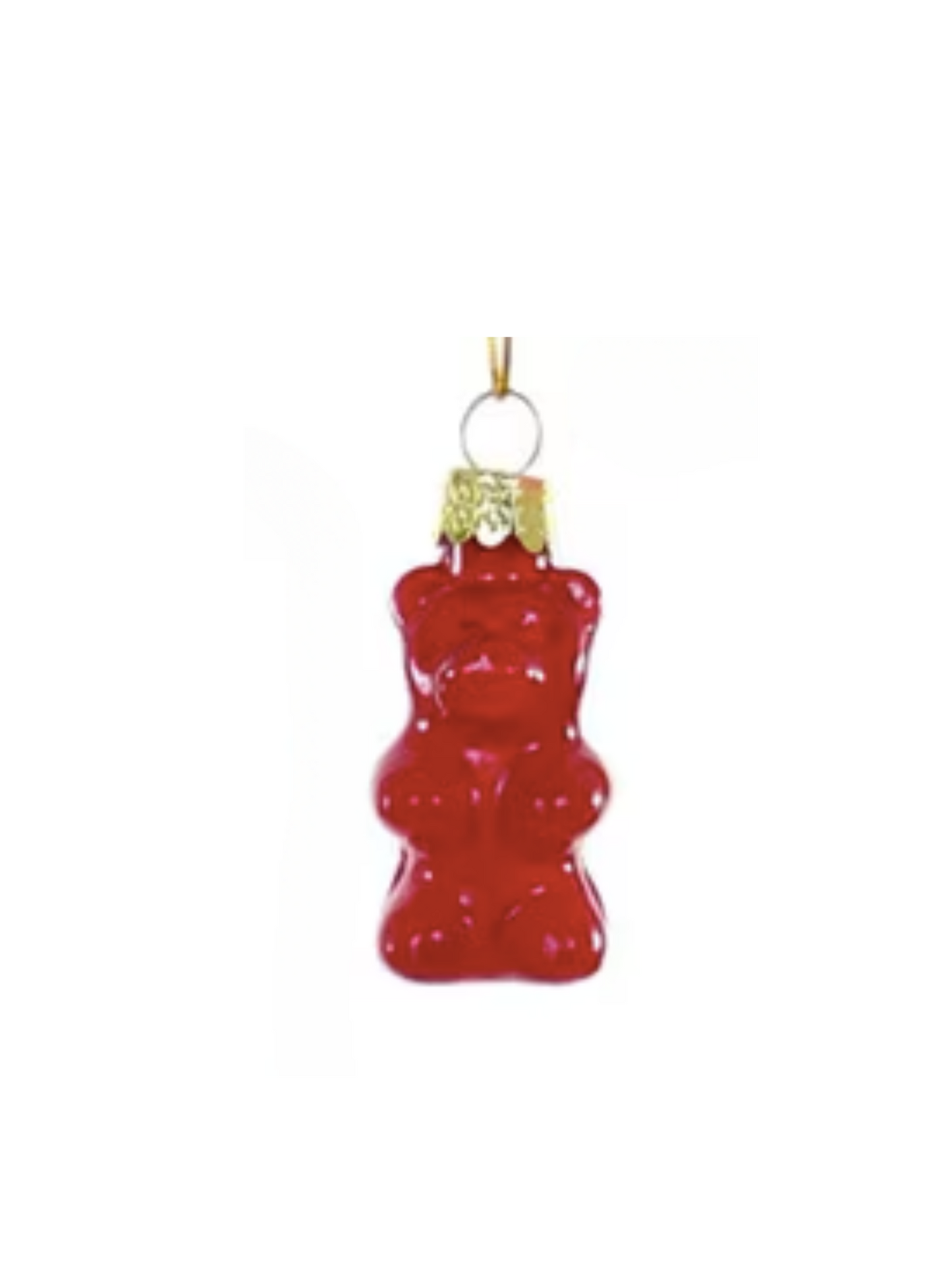 Rainbow Gummy Bear Glass Ornament
