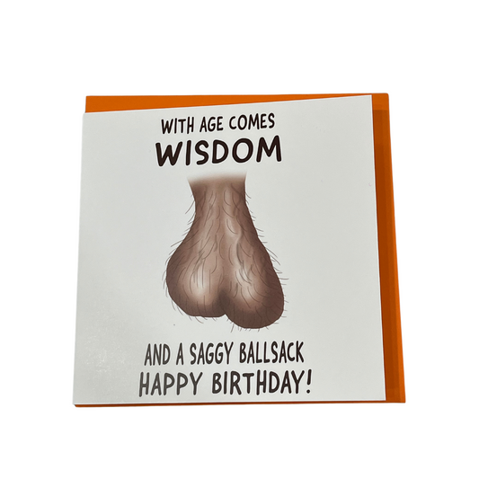 Saggy Balls Birthday Card