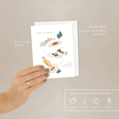 Dinner Date Anniversary Card