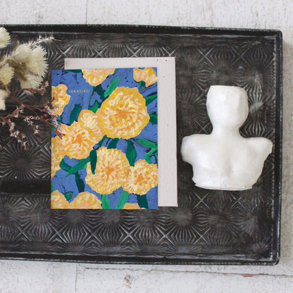 Bursts Of Marigolds Thank You Card