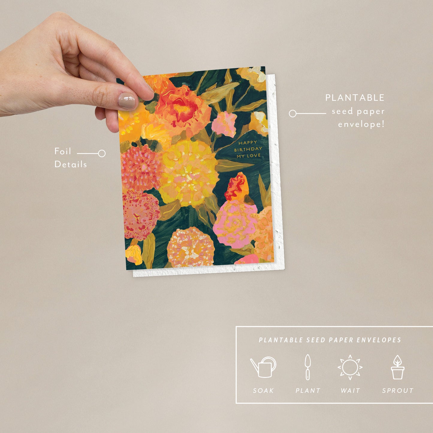 Marigolds Birthday Card