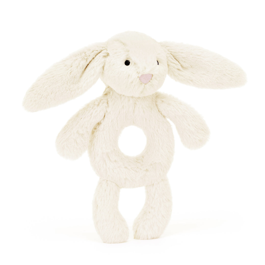 Bashful Bunny Cream Ring Rattle