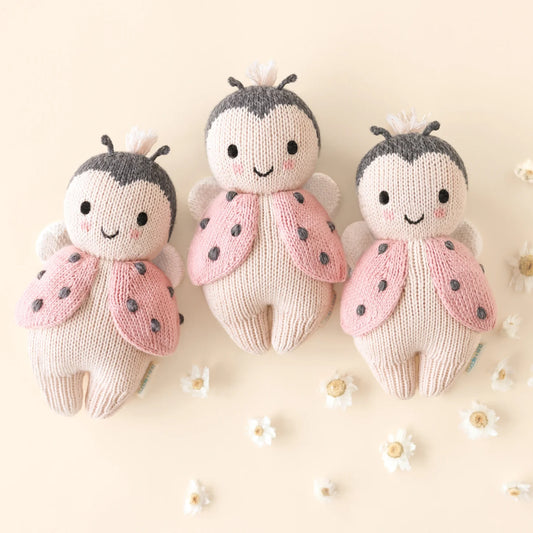 Baby Ladybug Hand-Knit Doll