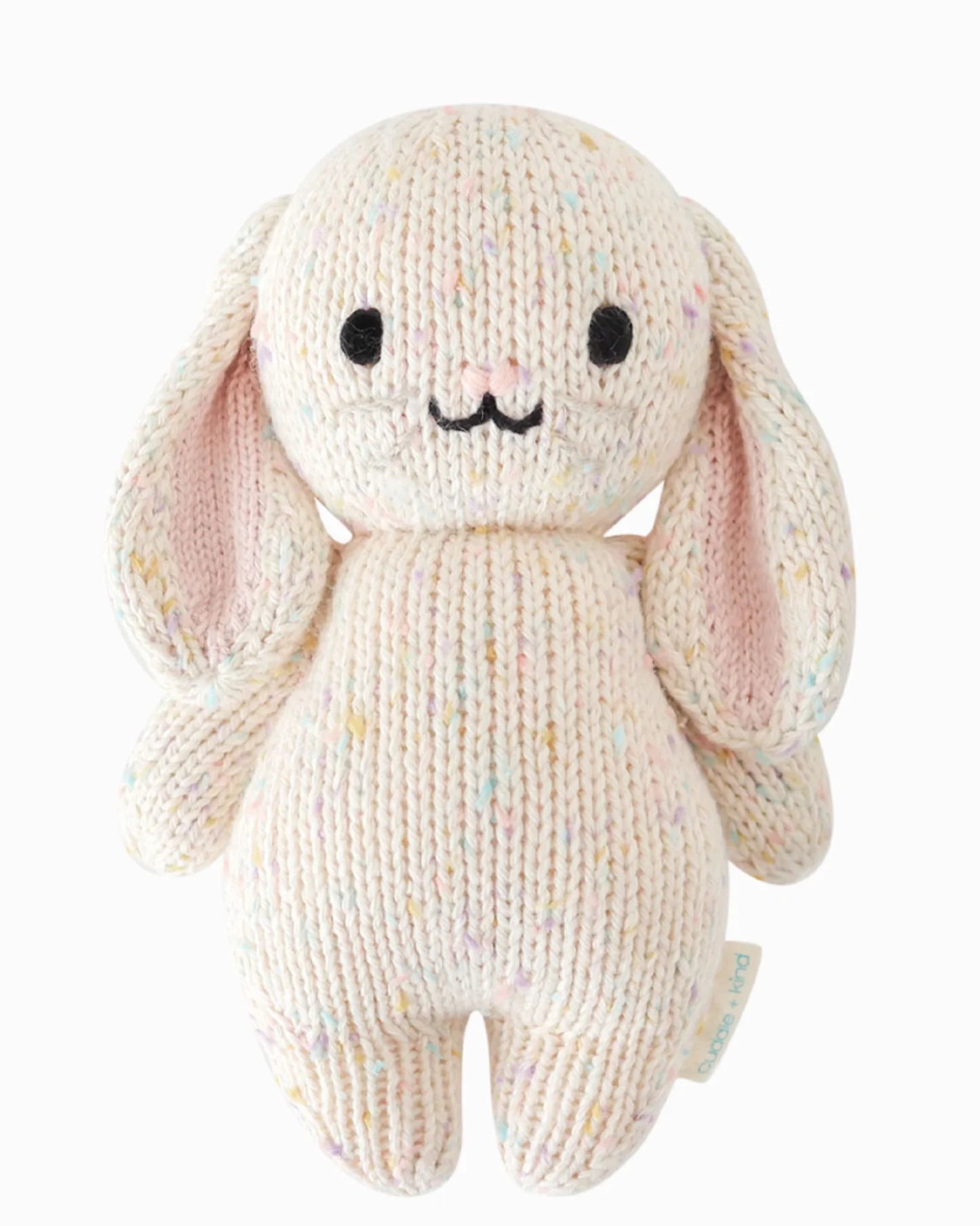 Baby Bunny Confetti Hand-Knit Doll